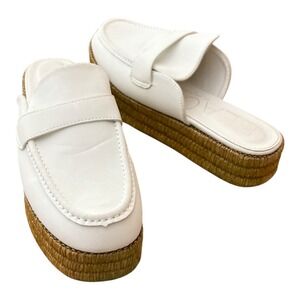 Beach by Matisse Wren Raffia Platform Loafer Mule Slip On  sz 11‎ Vegan Leather
